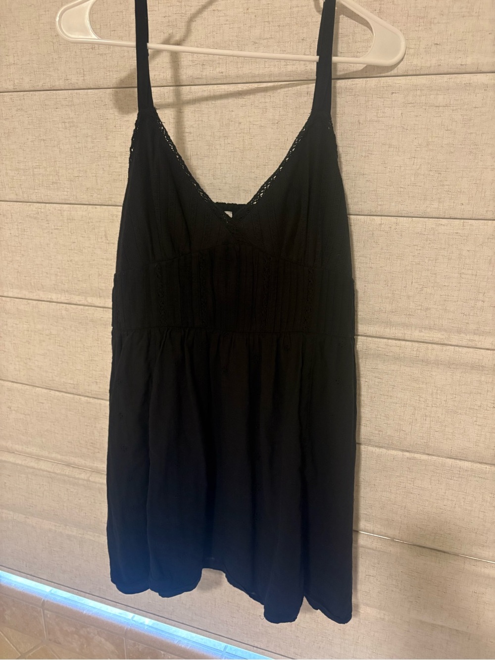 American Eagle Outfitters Black Sleeveless V-Neck Mini Dress